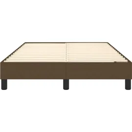 vidaXL Boxspringbett 120 x 200 cm Dunkelbraun