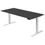 Kerkmann Move 3 elektrisch höhenverstellbarer Schreibtisch anthrazit rechteckig, T-Fuß-Gestell weiß 180,0 x 80,0 cm