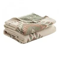 HOORDRY 100% Baumwolle Boho Decke 150x200CM,Doppelseitig gewebte tagesdecke mit