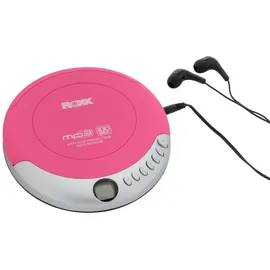Roxx PCD 501 Tragbarer CD-Player CD, CD-R, CD-RW, MP3 Pink, Silber