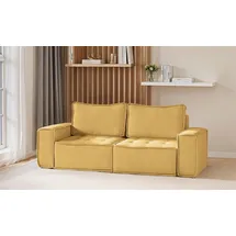 Fun Möbel Sofa Modulsofa 2-teilig SANDE 2-Sitzer Stoff Raven Honiggelb - Gelb