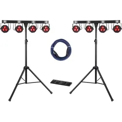 Showlite LB-4390 LED Komplettanlage RGB Licht System 2x Set