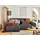 best mobilier Lisa Design Garance ecksofa beidseitig montierbar - 4-sitzer aus cord – dunkelgrau