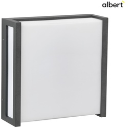 Albert Outdoor LED Hausnummern-, Wand- und Deckenleuchte Typ Nr. 6401, 10W 3000K 900lm, Anthrazit / Opalglas ALB-626401