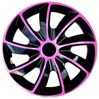 NRM Radkappe Quad Bicolor, 14 in Zoll, (1-St) Radkappe 14" für FIAT SEICENTO PUNTO 1St. rosa|schwarz