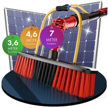 BoomDing Reinigungsbürste Teleskopstange 4,6 Meter Grau