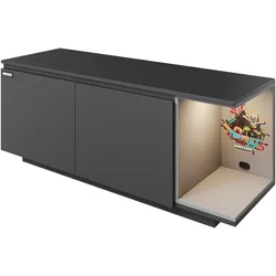 roba Minecraft TV Lowboard - 125x39x50cm - schwarz - Holz / Holz