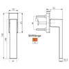 MS Beschläge Fensterolive pulverbeschichtet Schwarz Fenstergriff Aluminiumgriff 45° Rasterung