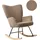 Beliani Schaukelsessel ARSET Cord 0 x 0 x 0 cm Taupe