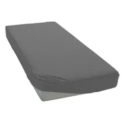 Spannbettlaken BELLANA "bellana Frottier", grau, B:140-160cm L:200cm, Frottee, Obermaterial: 80% Baumwolle, 20% Polyester, Laken, weich und angenehm zur Haut