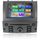 MOOKAKA Android 10 Autoradio 2 din GPS Navigation für Peugeot 407 2004-2010 Multimedia Player Unterstützung Kabellos Carplay WiFi DSP DVD 7 Zoll IPS Touchscreen Kopfeinheit (PX6 6 Core,4+64GB)