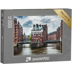 puzzleYOU Puzzle Puzzle 1000 Teile XXL „Die berühmte Speicherstadt in Hamburg“, 1000 Puzzleteile, puzzleYOU-Kollektionen Speicherstadt Hamburg