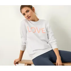 Tchibo - Sweatshirt mit Print - Damen - Gr. S - koralle/print