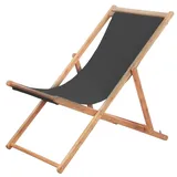 Teenpull – Strandstuhl Klappbar Stoff Und Massivholz Grau
