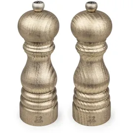 Peugeot Geschenkset GOLDEN PARIS Pfeffermühle Salzmühle 18cm Buchenholz Gold
