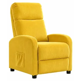 Hti-Living Liegesessel Jasna Cord 66,5 x 103 x 0 cm Gelb mit Relaxfunktion