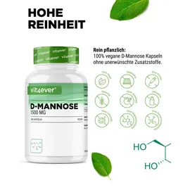 Vit4ever D-Mannose Kapseln 180 St.