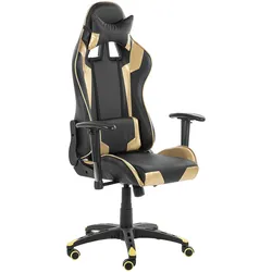 Gaming Stuhl Kunstleder Gold KNIGHT