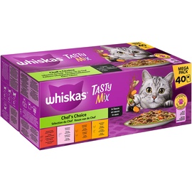Whiskas Tasty Mix Multipack Mega Pack Chef's Choice in Sauce 40 x 85g