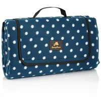 CampFeuer Picknickdecke 200x200 cm | blau | Muster: Punkte