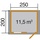 Weka Premium 28 FT 2,50 x 2,00 m natur inkl. Vordach
