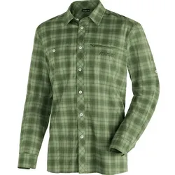 MAIER SPORTS Herren Hemd Kasen L/S M He-Hemd 1/1, green check, 50