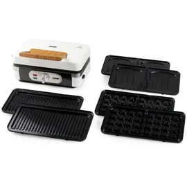 DOMO collection DOMO SANDWICH-WAFFEL-GRILL 3-IN-1 POWDER WHITE Sandwichmaker Weiß