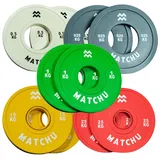 Matchu Sports | Fractional Plates | Mini Hantelscheiben | 0,25/0,5/1/1,5/2,5 KG | Satz mit 2 Stück | Stahl mit Gummiaußenschicht | Durchmesser 50mm (Set)