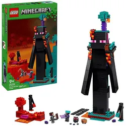 LEGO Minecraft 21279 Der Enderman-Turm Bausatz, Mehrfarbig