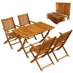 Garten-Sitzgruppe Sydney Komfort 5-tlg Akazienholz FSC® zertifiziert