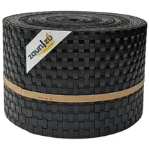 zaunzu® Sichtschutzstreifen 26 m schwarz Rattan