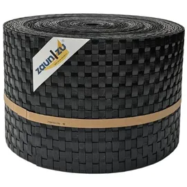 zaunzu® Sichtschutzstreifen 26 m schwarz Rattan