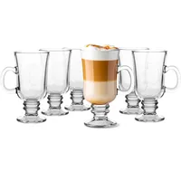 Glasmark Krosno Gläser 6er Set 0,2 Liter Kaffeegläser Teegläser Kaffee Tee Glas Irish Coffee Latte Macchiato Glühwein Gläser Trinkgläser Wassergläser Spülmaschinenfest Glasses 6 x 200 ML