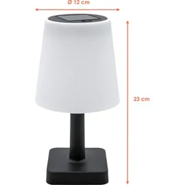 Spetebo Solar Tischleuchte für Außen und Innen - 23 x 12 cm - LED Garten Tischlampe warm weiß