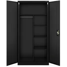 Jan Nowak Mehrzweckschrank 185 x 90 x 45 cm Schwarz