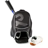Raquex Sportrucksack – für Zwei Tennis- und Badmintonschläger oder einen Squashschläger. Rucksack für Schläger + Schuhe + Laptop + Wasserflasche