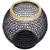 Trendline Laterne Metall 15 x 14 cm Schwarz-Gold