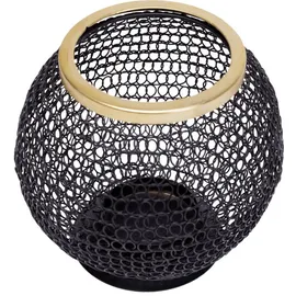Trendline Laterne Metall 15 x 14 cm Schwarz-Gold