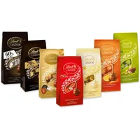 Lindt Schokolade LINDOR Kugeln Mischung Beutel Set | 956 g | 7 Sorten 137 g (Salted Caramel, Weiß, 70% , Pistazie, Mix, Milch, 60%) | Pralinengeschenk | Schokoladengeschenk | Großpackung