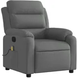 vidaXL Massagesessel Dunkelgrau Stoff 92,5 x 100 x 0 cm Grau mit Fernbedienung