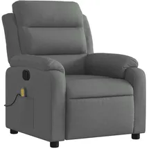 vidaXL Massagesessel Dunkelgrau Stoff 92,5 x 100 x 0 cm Grau mit Fernbedienung