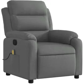 vidaXL Massagesessel Dunkelgrau Stoff 92,5 x 100 x 0 cm Grau mit Fernbedienung