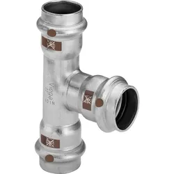 Viega T-Stück Temponox 1718 15 mm, Stahl, nicht rostend, mit SC-Contur