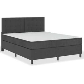 vidaXL Boxspringbett 180 x 200 cm Dunkelgrau