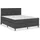 vidaXL Boxspringbett 180 x 200 cm Dunkelgrau