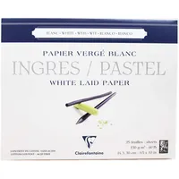 Clairefontaine Zeichenblock Ingres 25 Bl. 24x30 cm weiß