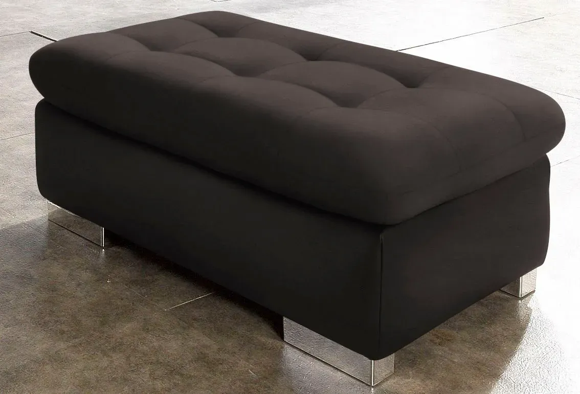 Hocker SIT & MORE "Pale", schwarz, B:100cm H:41cm T:65cm, Luxus-Kunstleder im Korpus und Softstruktur aus 80% Polyester und 20% Polyamid in Sitz und Rücken.;Struktur (80% Polyester, 20% Polyamid);Materialmix: Softlux-Kunstleder im Korpus, Sitz und Rücken in Strukturstoff (80% Polyester, 20% Polyamid);Luxus-Microfaser ALTARA NUBUCK, unsere bewährte Microfaser aus 100% Polyester, Hocker, Hocker
