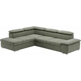 sit&more Ecksofa »Valentine L-Form, B: 272 cm« mit Arm- & Kopfteilverstellung, optional mit Bettfunktion, braun