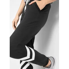 bonprix Sweathose Loose Fit Schwarz 40/42