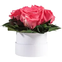 ROSEMARIE SCHULZ Heidelberg Infinity Rosenbox weiß rund konservierte Blumen